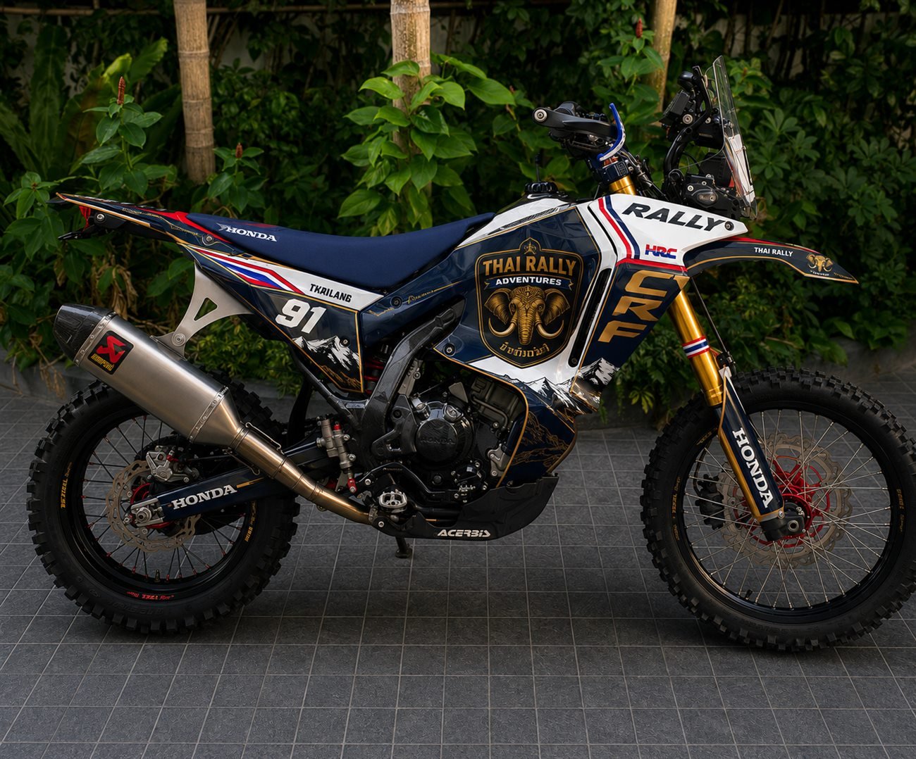 Thai Rally Adventures Honda CRF300L Rally with custom livery